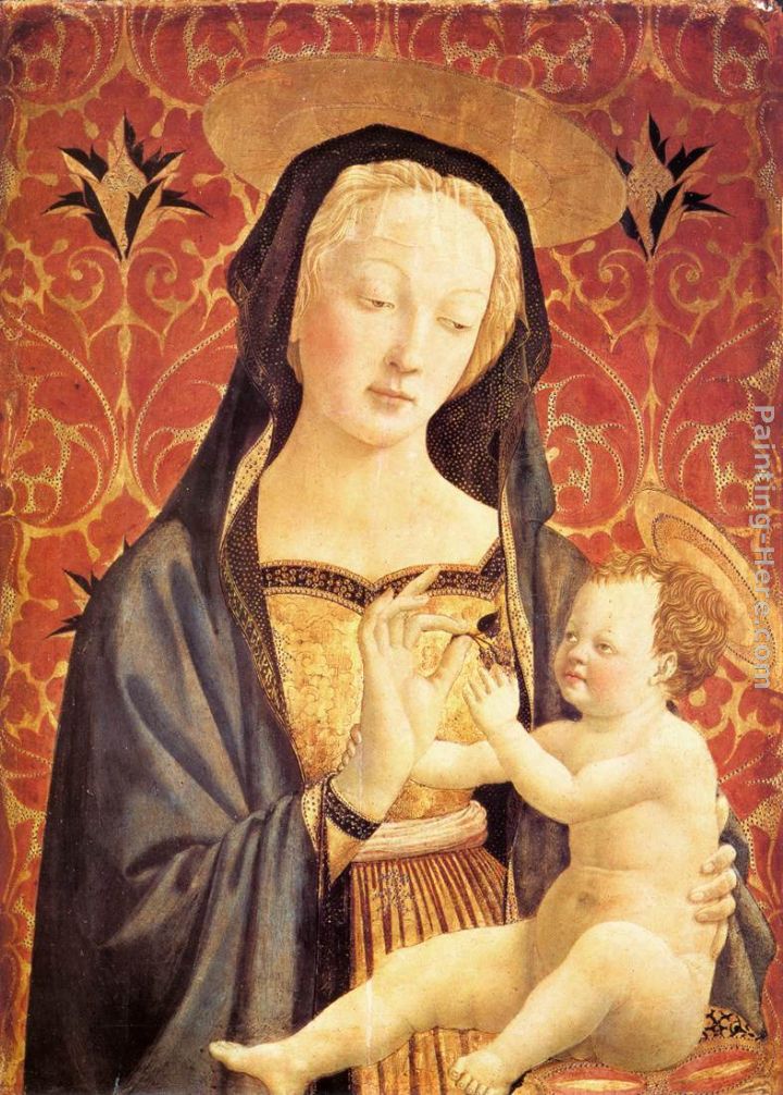 Madonna and Child painting - Domenico Veneziano Madonna and Child art painting
